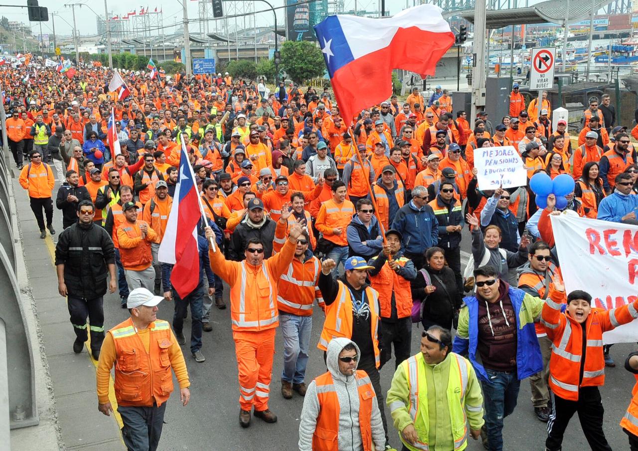 La Unión Portuaria de Chile convoca a la huelga general por fondos jubilatorios